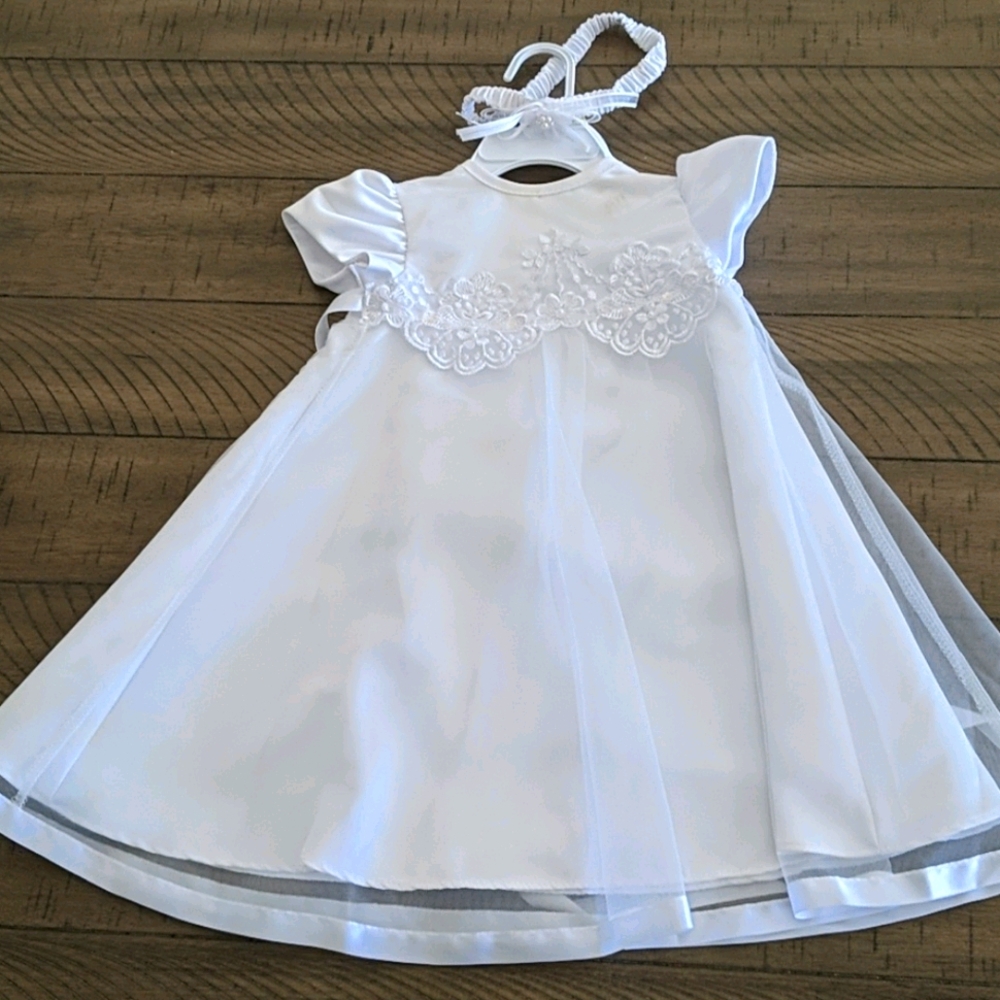 Baptism Infant White Dress